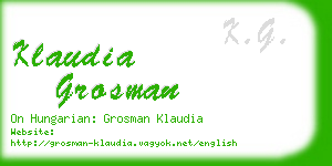 klaudia grosman business card